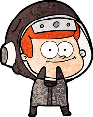 happy astronaut cartoon © lineartestpilot