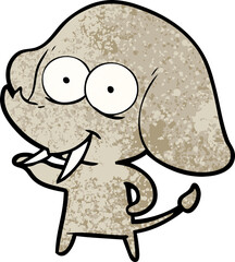 happy cartoon elephant