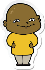 sticker of a cartoon creepy guy