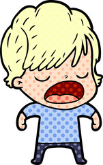 cartoon woman talking