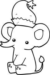 cute christmas elephant