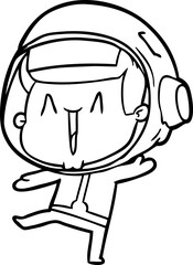 dancing cartoon astronaut
