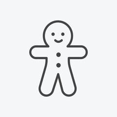 Christmas cookie vector icon. New Year icon symbol. Christmas holiday symbol vector illustration isolated for graphic, web, ui ux and mobile app design