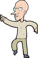 cartoon angry old man