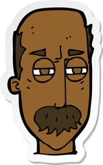 sticker of a cartoon annoyed old man