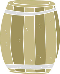 flat color illustration of barrel