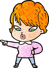 Obraz premium cartoon woman