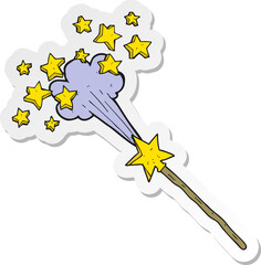 sticker of a cartoon magic wand