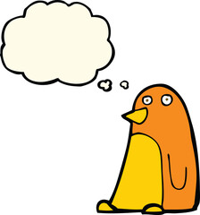 cartoon bird with thought bubble