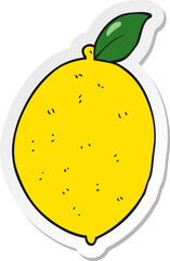 sticker of a cartoon lemon