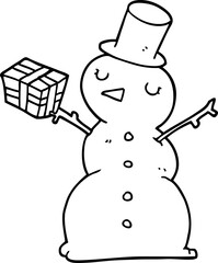 cartoon snowman