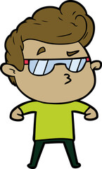 cartoon cool guy