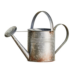 metal watering can isolated on transparent background Remove png, Clipping Path, pen tool - obrazy, fototapety, plakaty