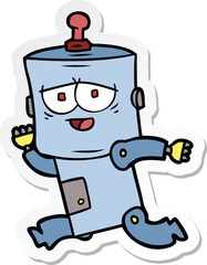 sticker of a cartoon robot