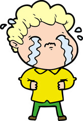 cartoon man crying