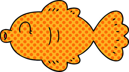 comic book style quirky cartoon fish