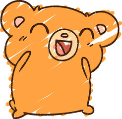 Cute Bear Chalk Drawing