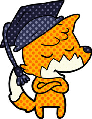 friendly cartoon fox