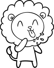 happy cartoon lion