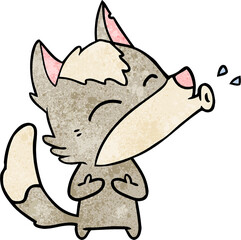 howling wolf cartoon