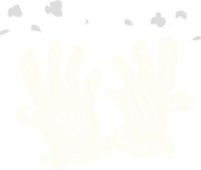 Fototapeta na wymiar cartoon doodle sterile gloves
