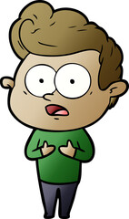cartoon staring man