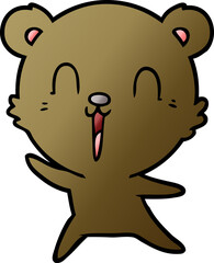 happy cartoon bear