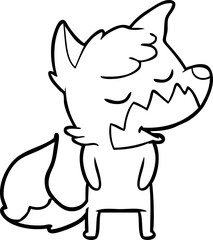 friendly cartoon fox