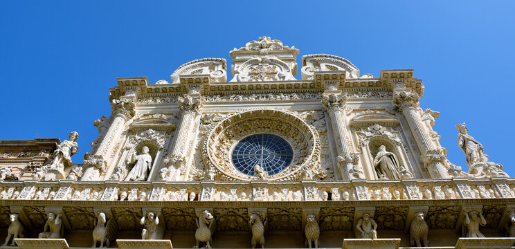 Basilica of Santa Croce year of construction 1549 in Baroque style Lecce Italy
