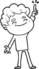 cartoon friendly man