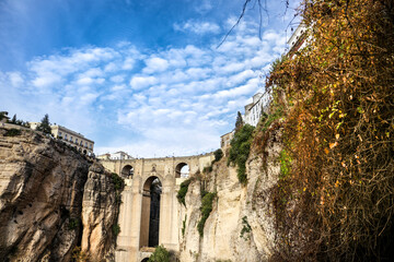 Panoramic view of Ronda city in the afternoon