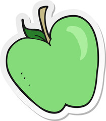 sticker of a cartoon apple