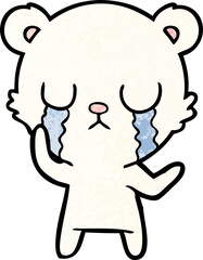 sad little polar bear cartoon