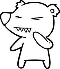 angry polar bear cartoon