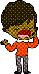 cartoon woman talking