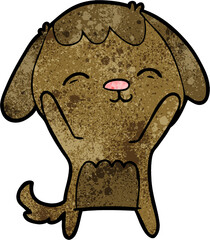 happy cartoon dog