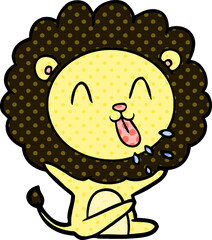 happy cartoon lion