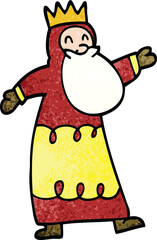 cartoon doodle wise king