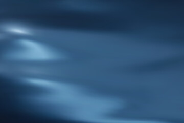 Abstract dark blue gradient background. Minimalistic subtle wavy silk texture. 3D vector illustration.