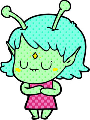 cartoon alien girl