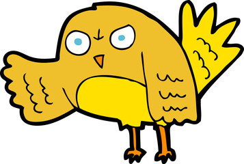 angry cartoon bird