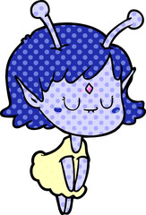 cartoon alien girl