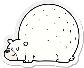 sticker of a polar bear cartoon