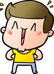 cartoon excited man