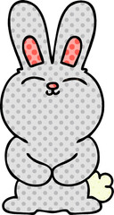 comic book style quirky cartoon rabbit