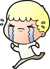 cartoon man crying