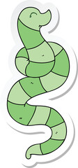 sticker of a quirky hand drawn cartoon snake