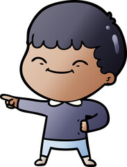 cartoon happy boy