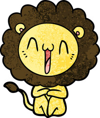 happy cartoon lion