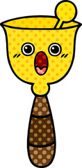 comic book style cartoon of a school bell